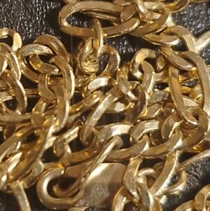 Vermeil Gold Chain Signed Eccezioni Designer 17"